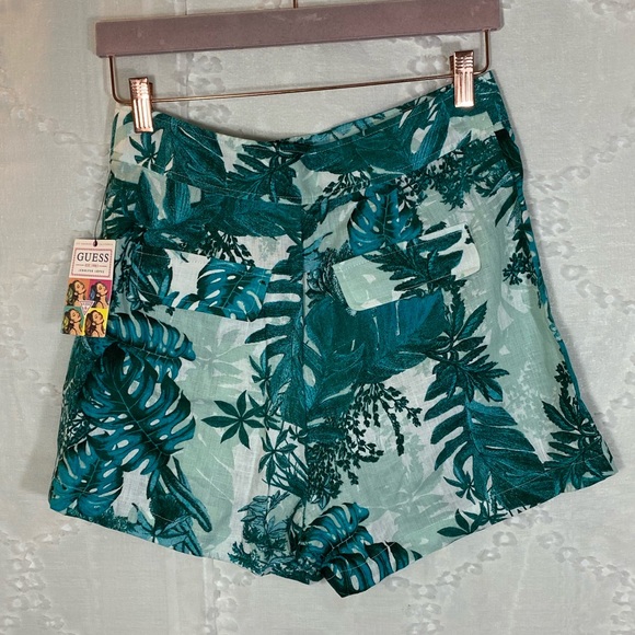 Guess botanic print Lilly linen shorts NWT Size 6 - Picture 3 of 9
